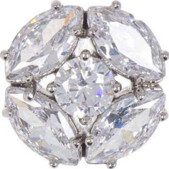 NEW Kate Spade Marquise Cluster Stud Earrings in Silver - Picture 3 of 8